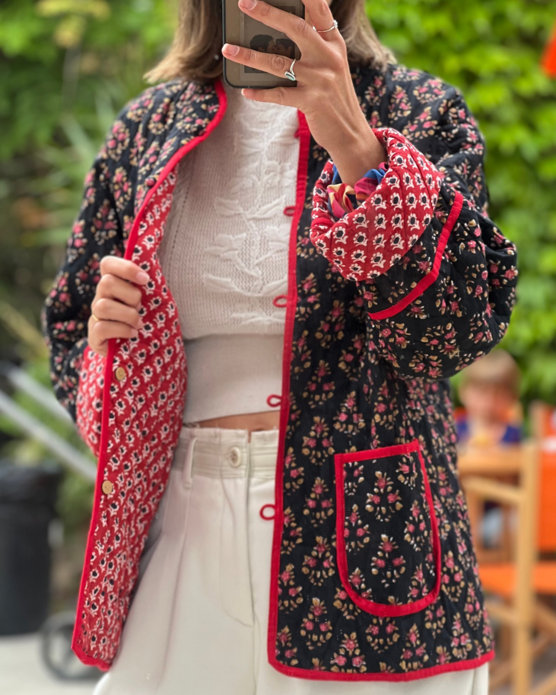Chaqueta Reversible flowers