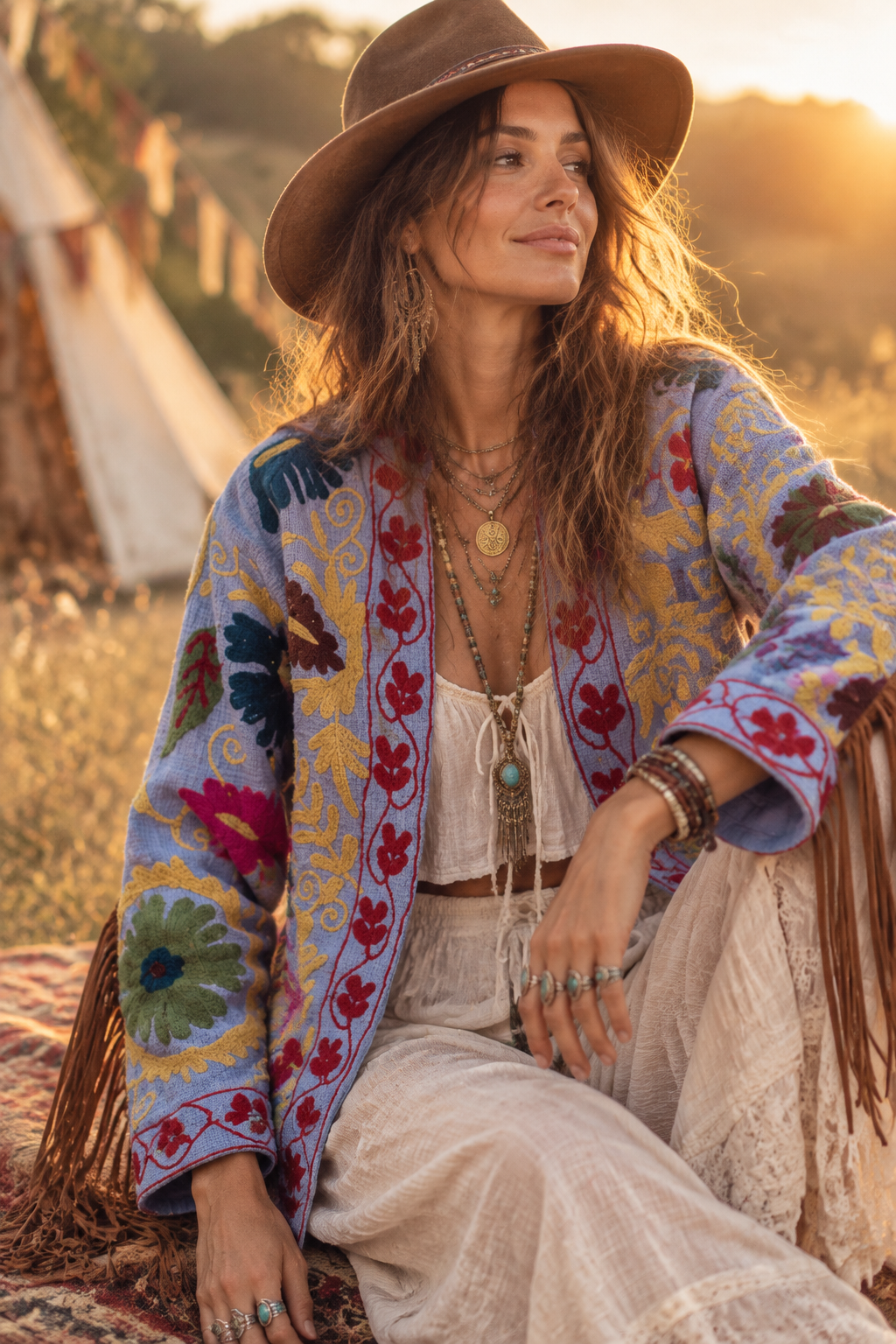 Chaqueta suzani Cotton