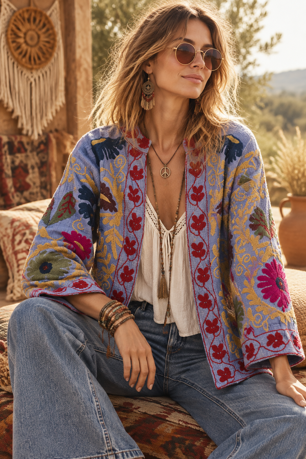 Chaqueta suzani Cotton