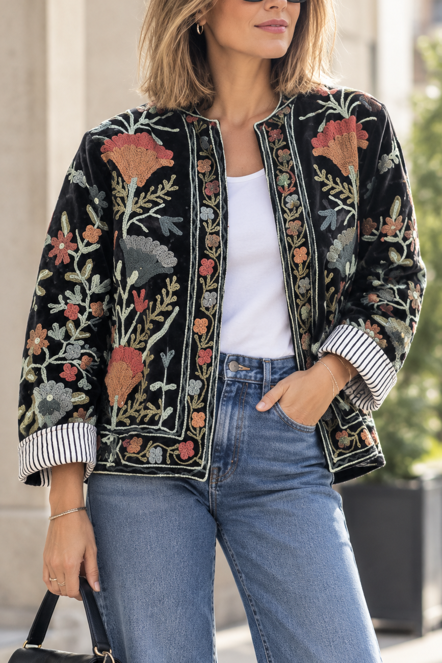 Chaqueta Suzani terciopelo
