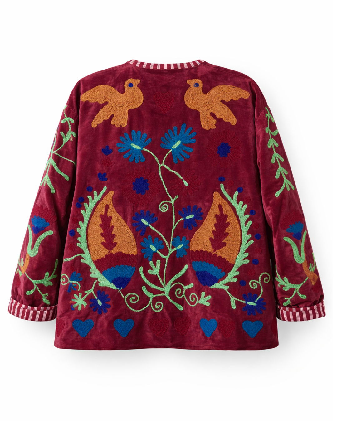 Chaqueta Suzani Velvet burdeos