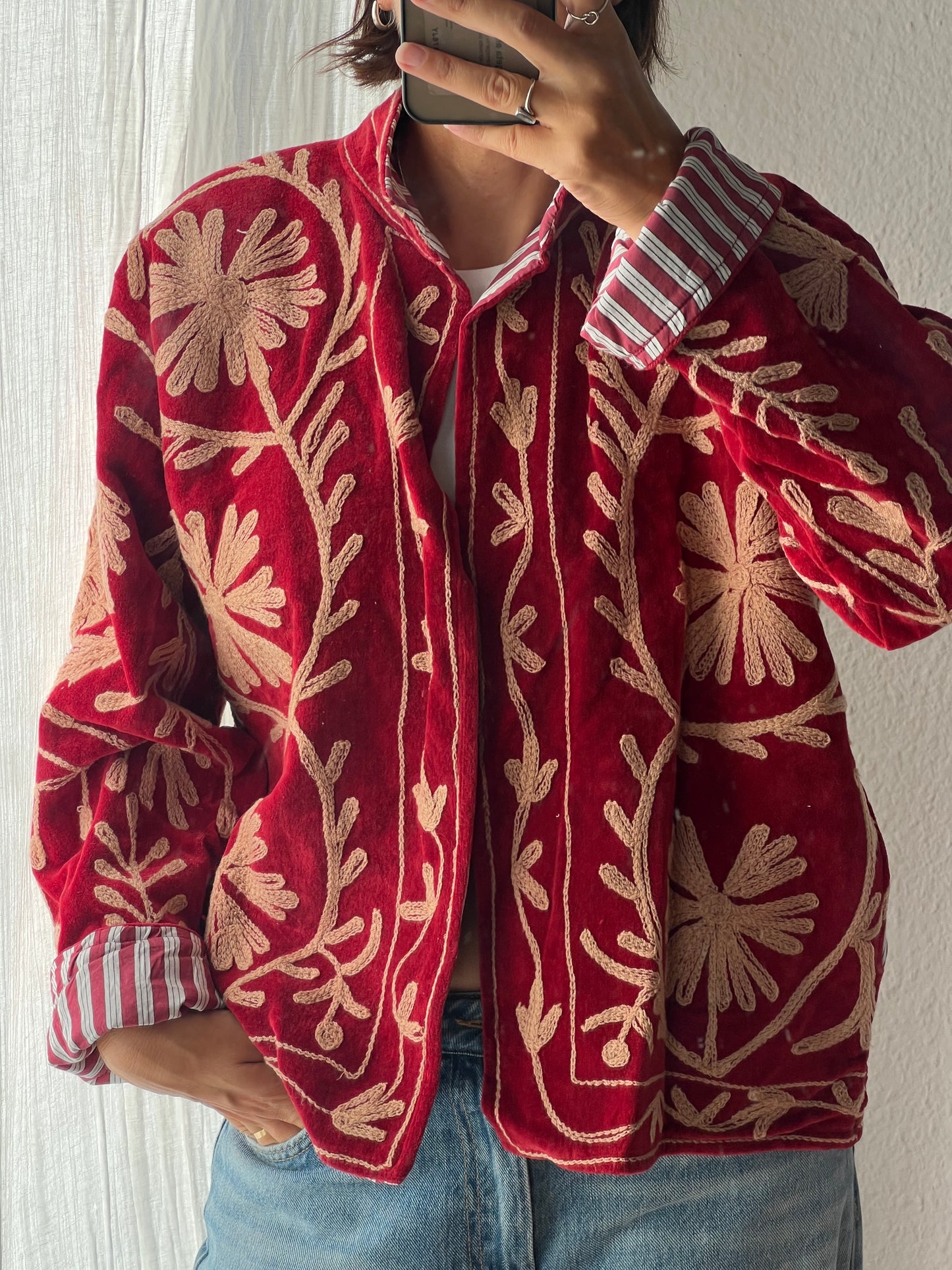 Chaqueta Suzani terciopelo bordada