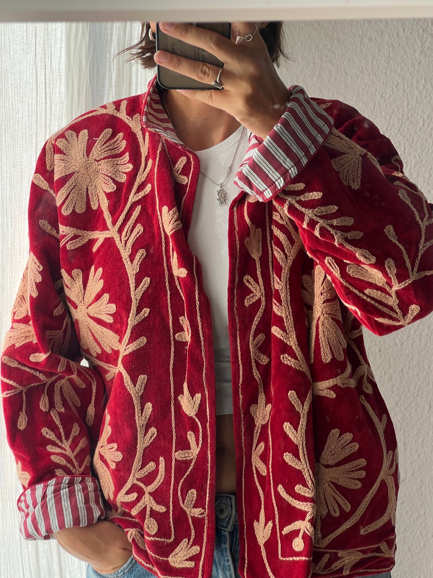 Chaqueta Suzani terciopelo bordada
