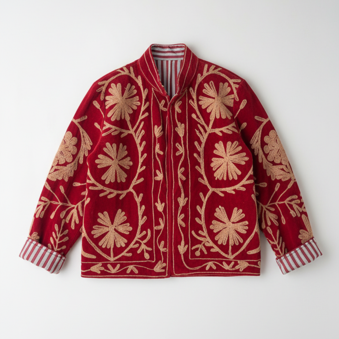 Chaqueta Suzani terciopelo bordada